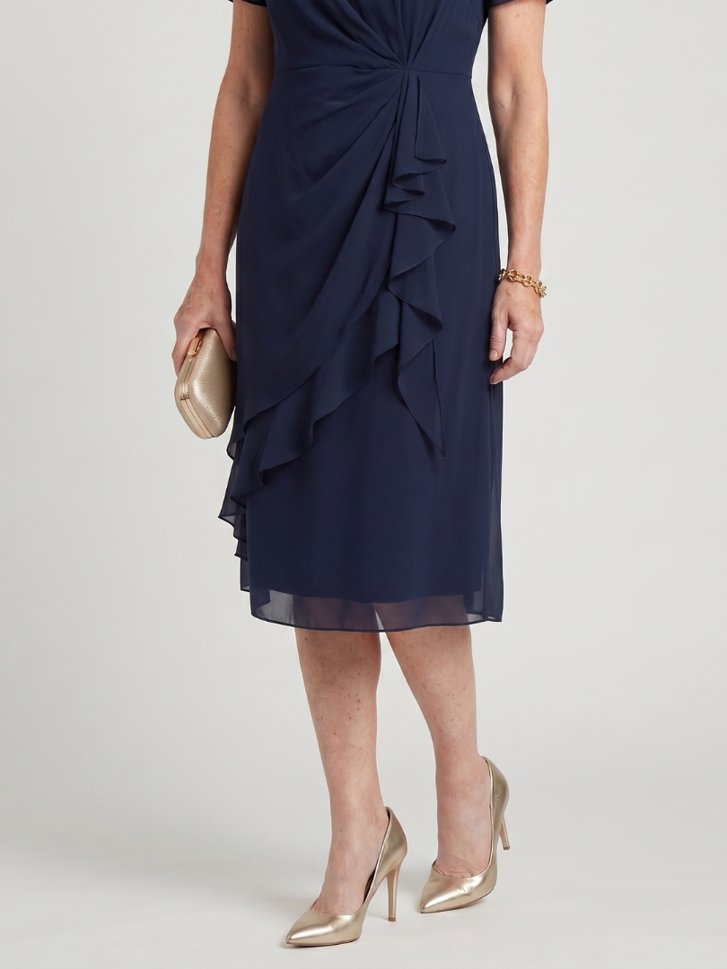 Blake | Elegant Chiffon Draped Dress