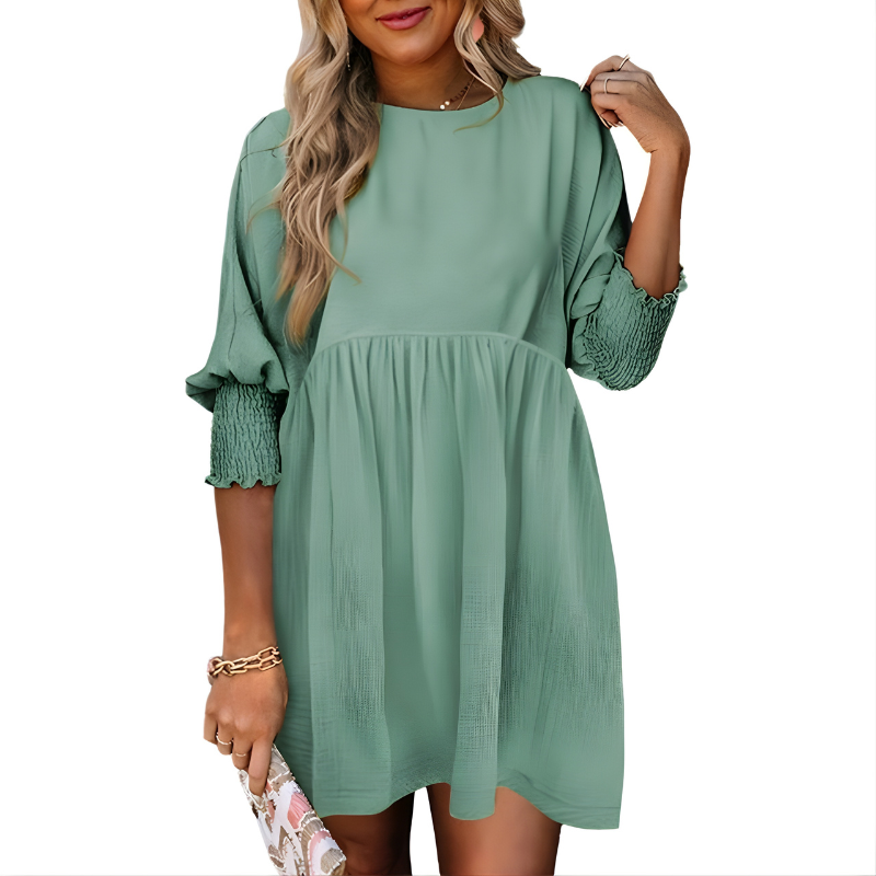Dorothy | Casual Crew Neck Loose Fit Mini Dress