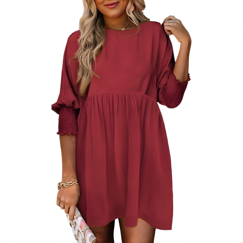 Dorothy | Casual Crew Neck Loose Fit Mini Dress