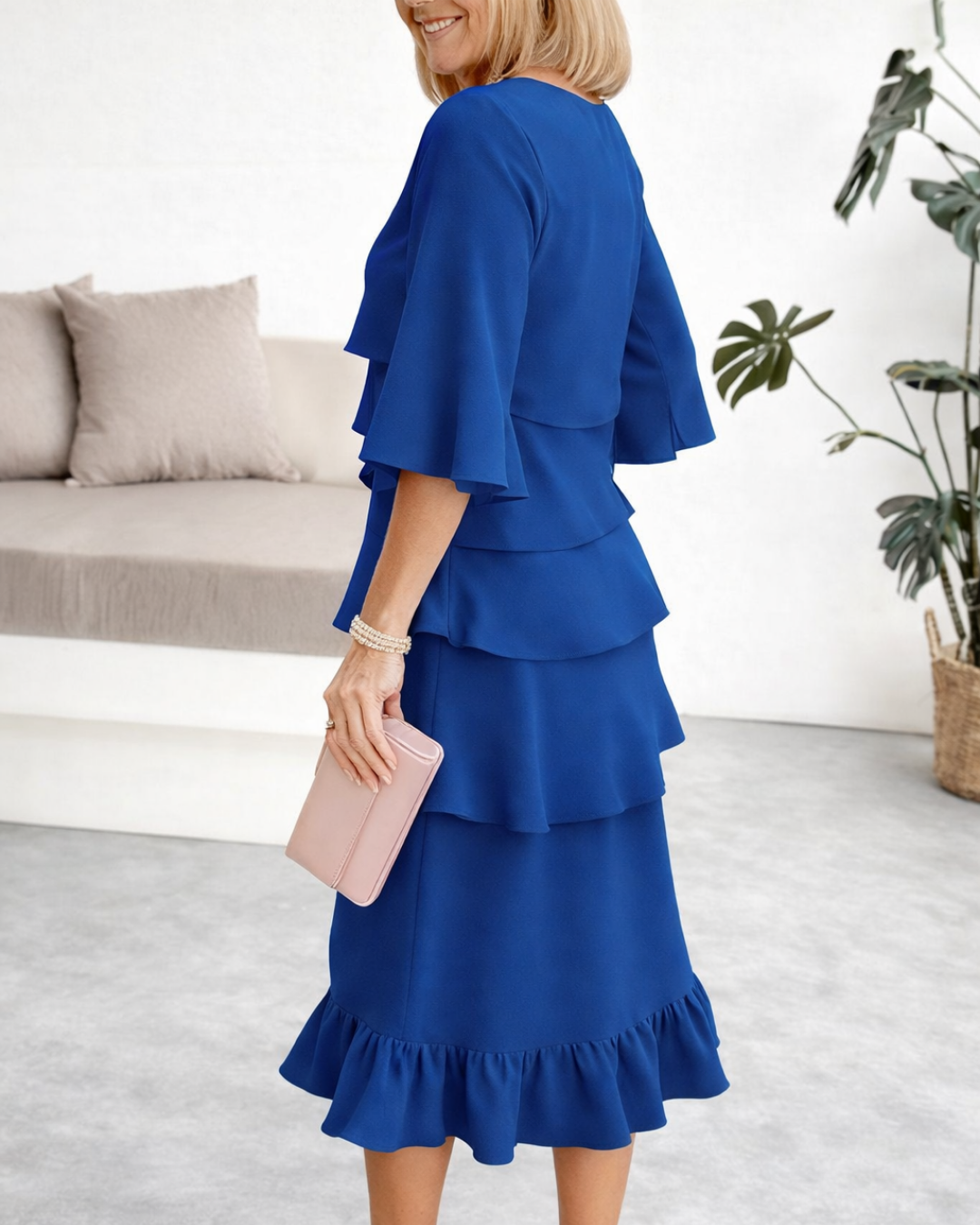 Elizabeth | Ruffle Midi Dress