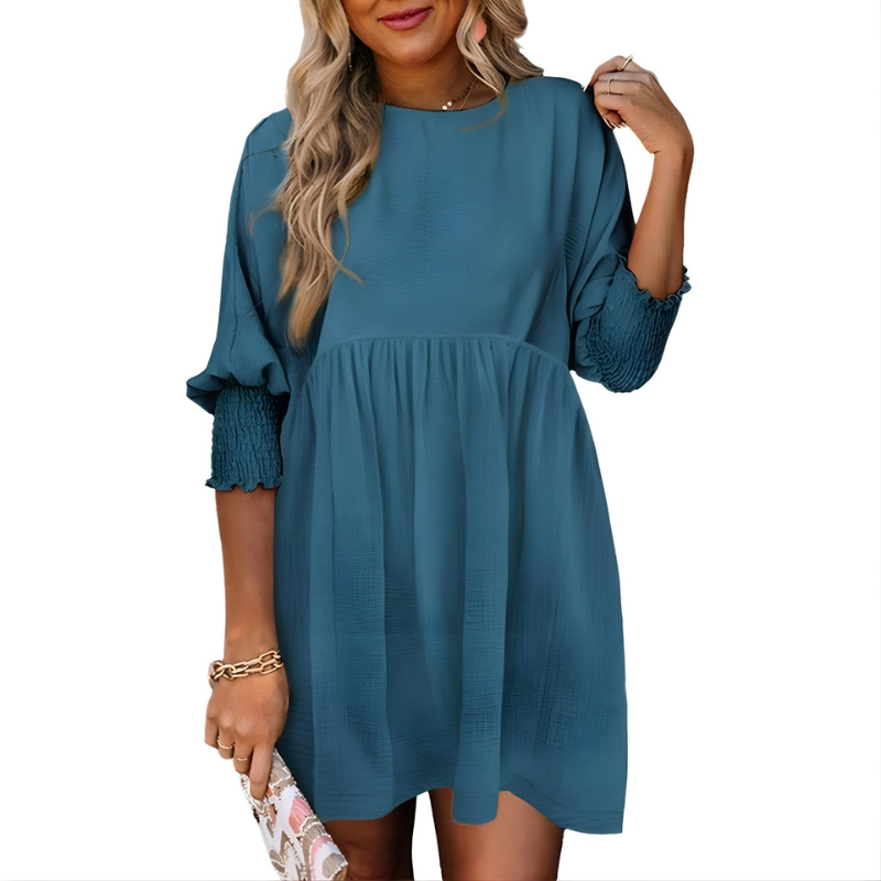 Dorothy | Casual Crew Neck Loose Fit Mini Dress