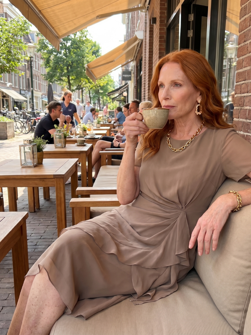 Blake | Elegant Chiffon Draped Dress