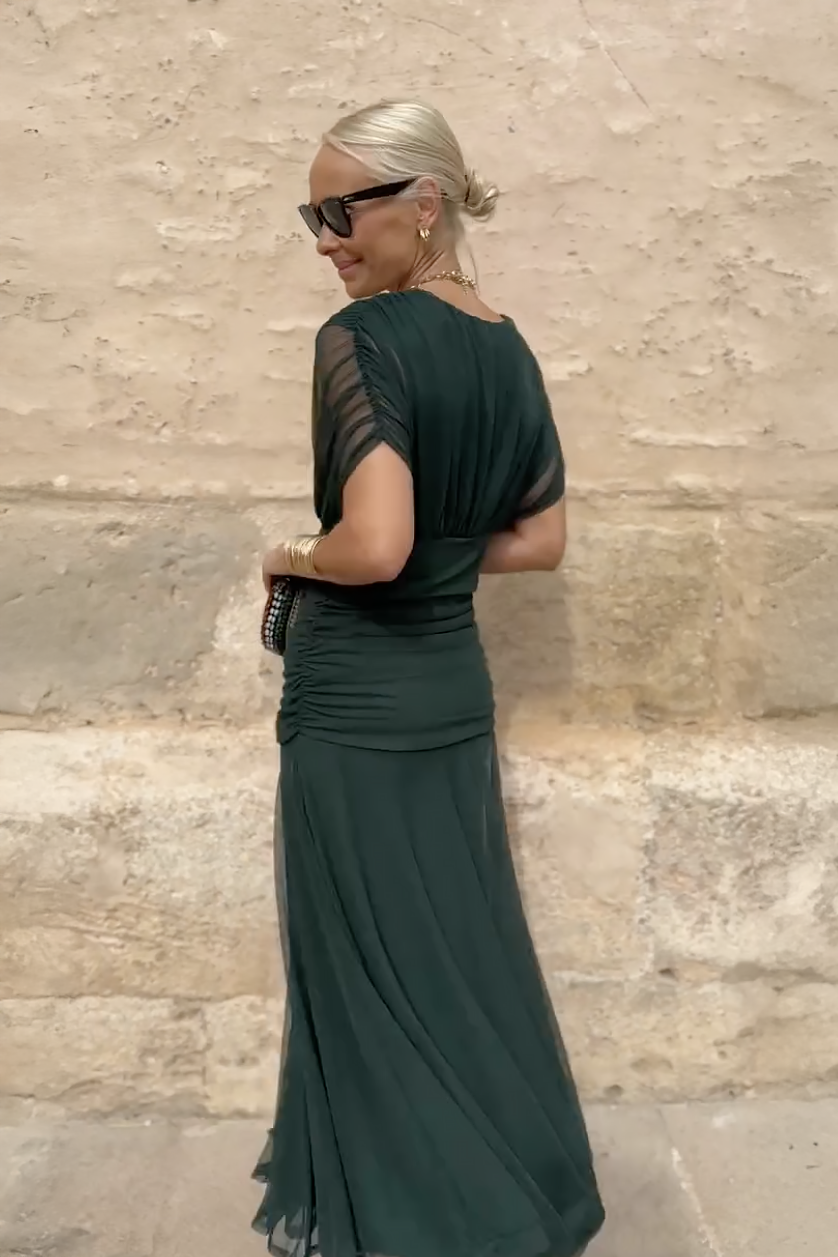 Emelia | Elegant V-Neck Maxi Dress