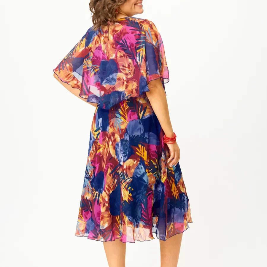 Halle | Comfortable Belly Coverage Chiffon Dress