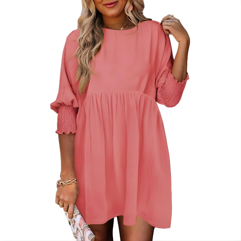 Dorothy | Casual Crew Neck Loose Fit Mini Dress