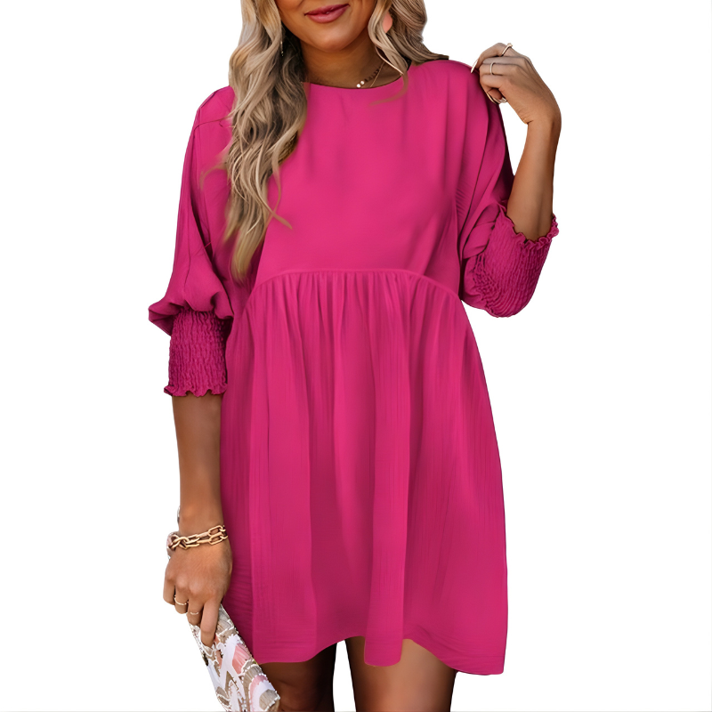 Dorothy | Casual Crew Neck Loose Fit Mini Dress