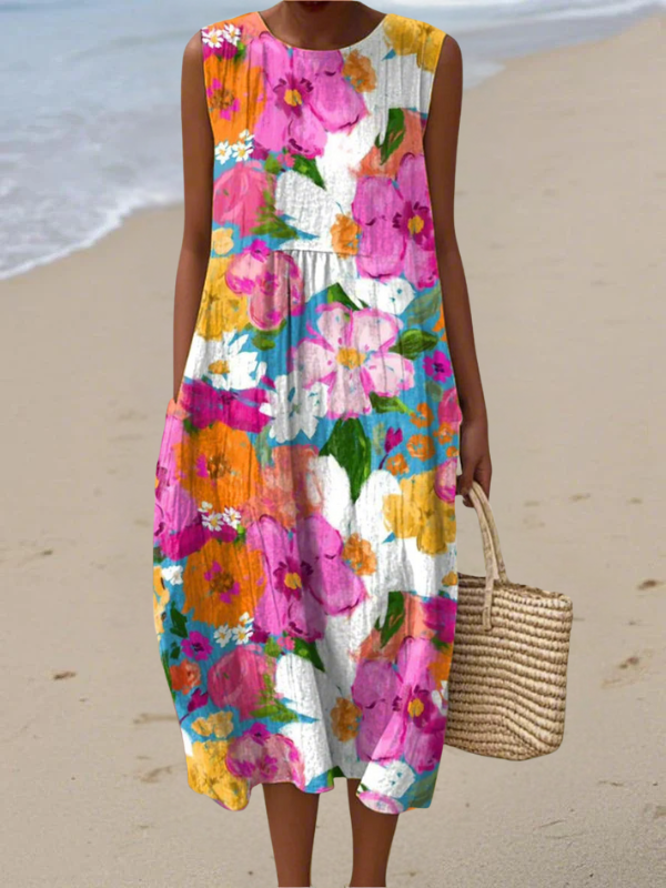 Eden | Vibrant Floral Midi Dress
