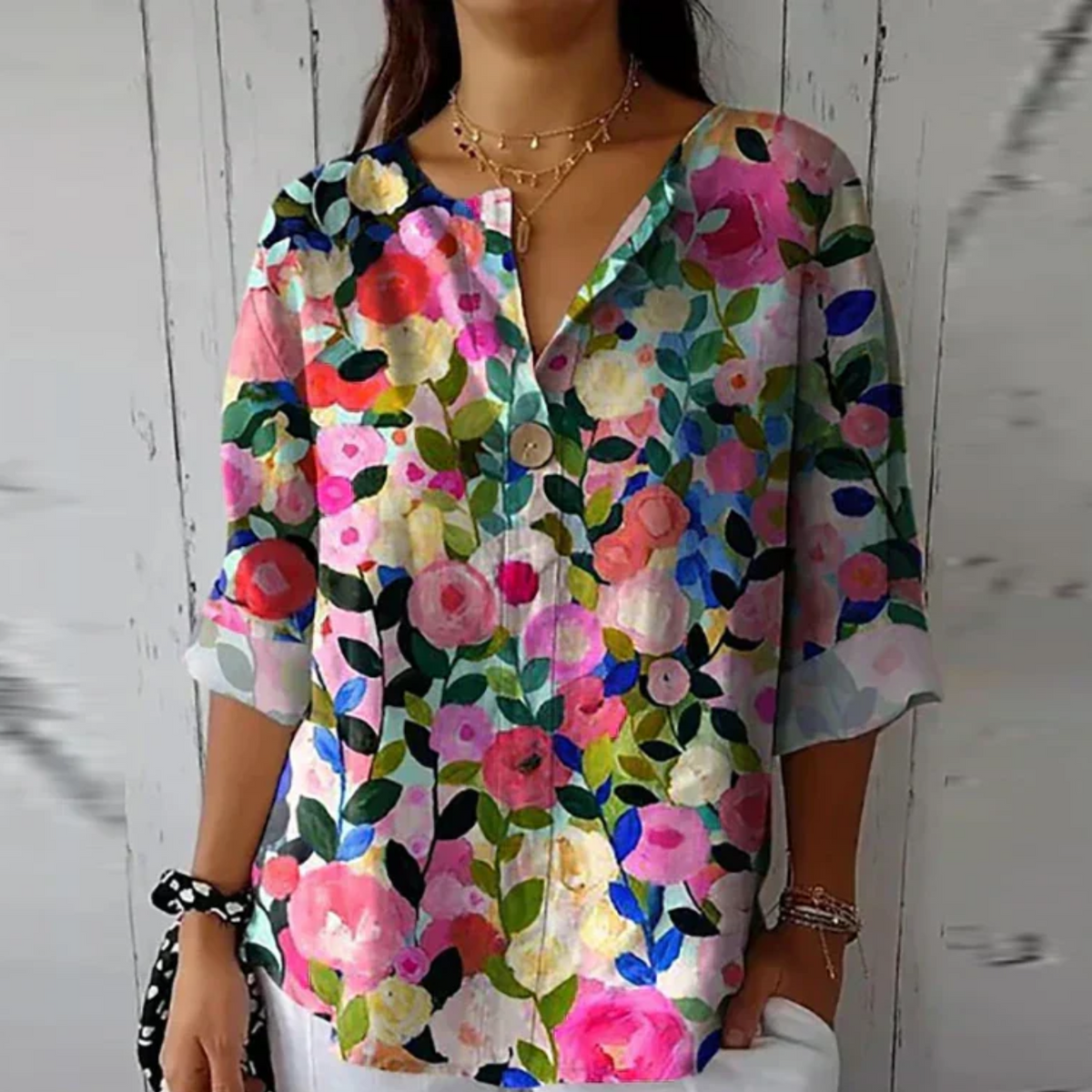 Aaliyah | Chic Floral Print Blouse
