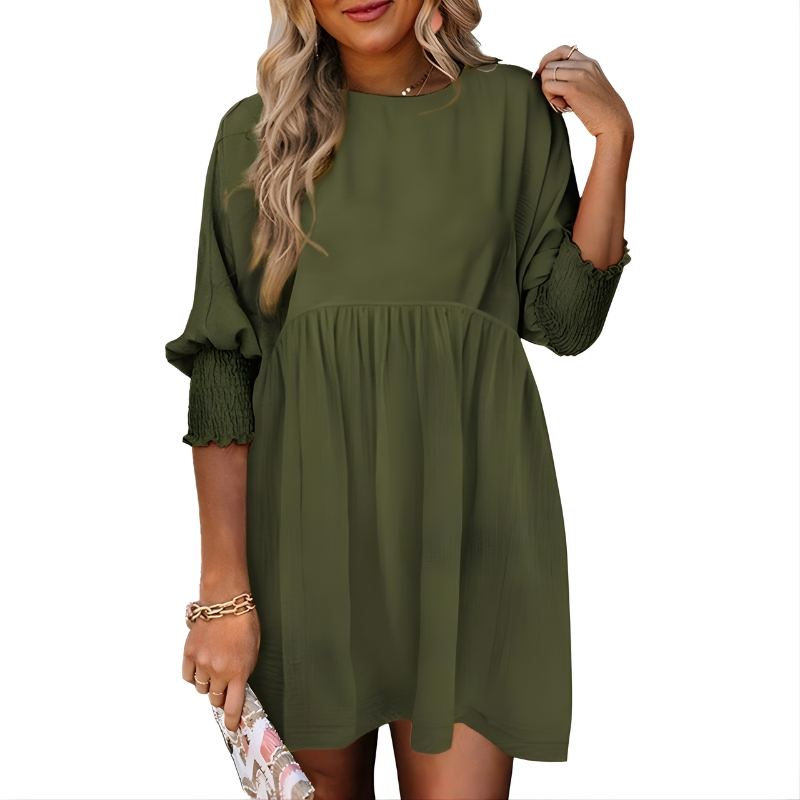 Dorothy | Casual Crew Neck Loose Fit Mini Dress