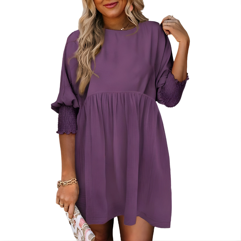 Dorothy | Casual Crew Neck Loose Fit Mini Dress