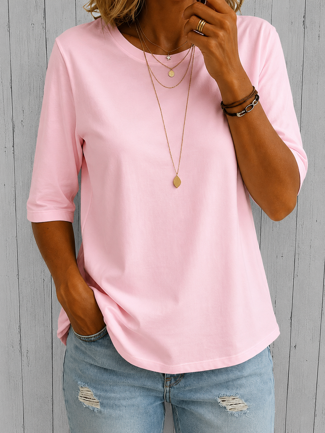 Elena | Essential Comfort Half-Sleeve Tee