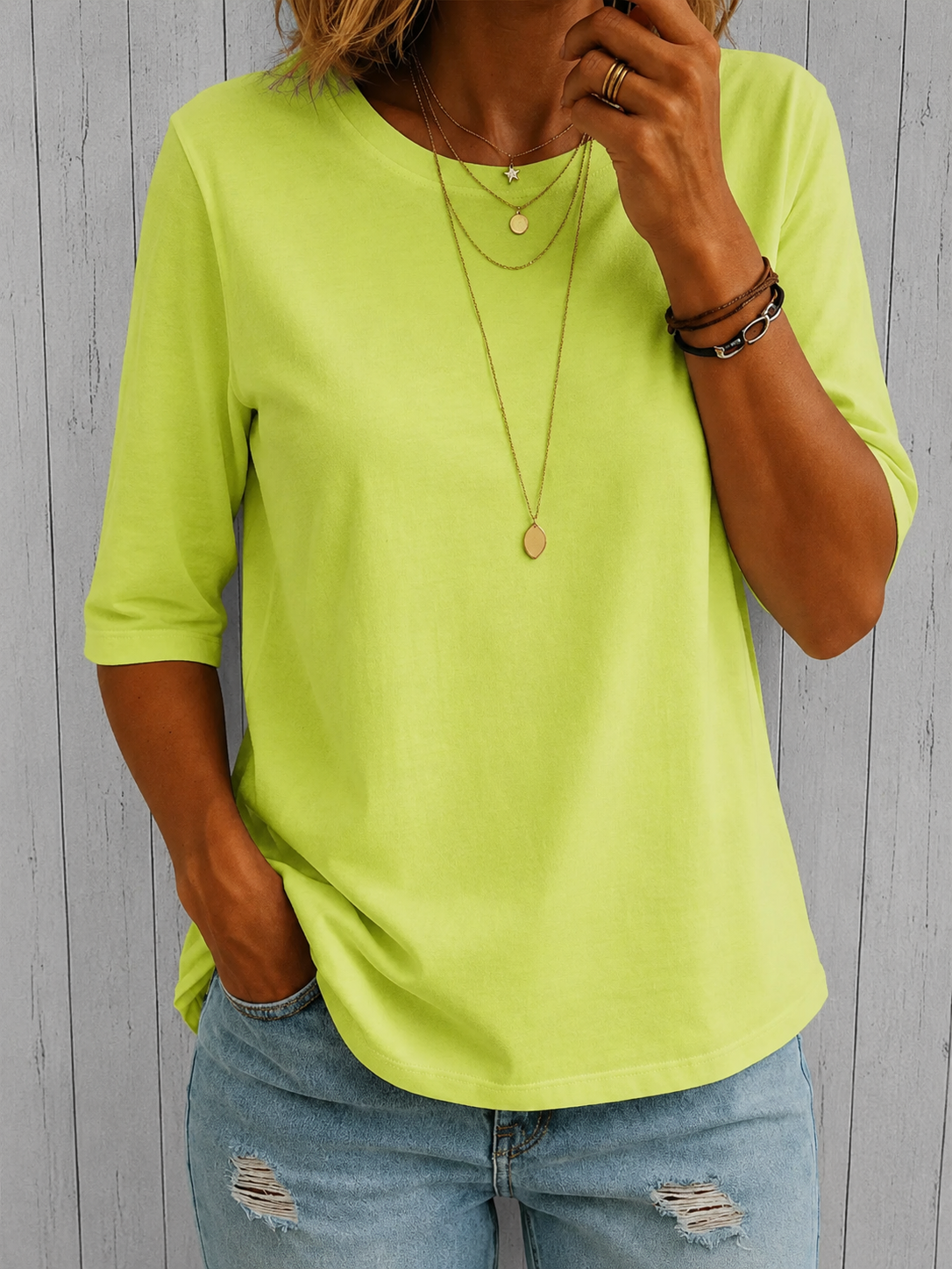 Elena | Essential Comfort Half-Sleeve Tee