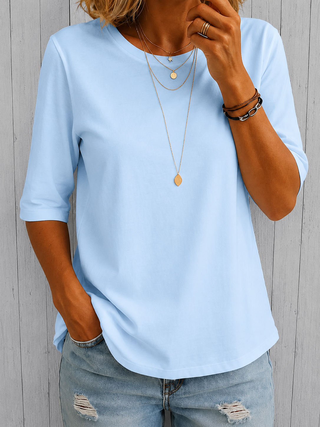 Elena | Essential Comfort Half-Sleeve Tee