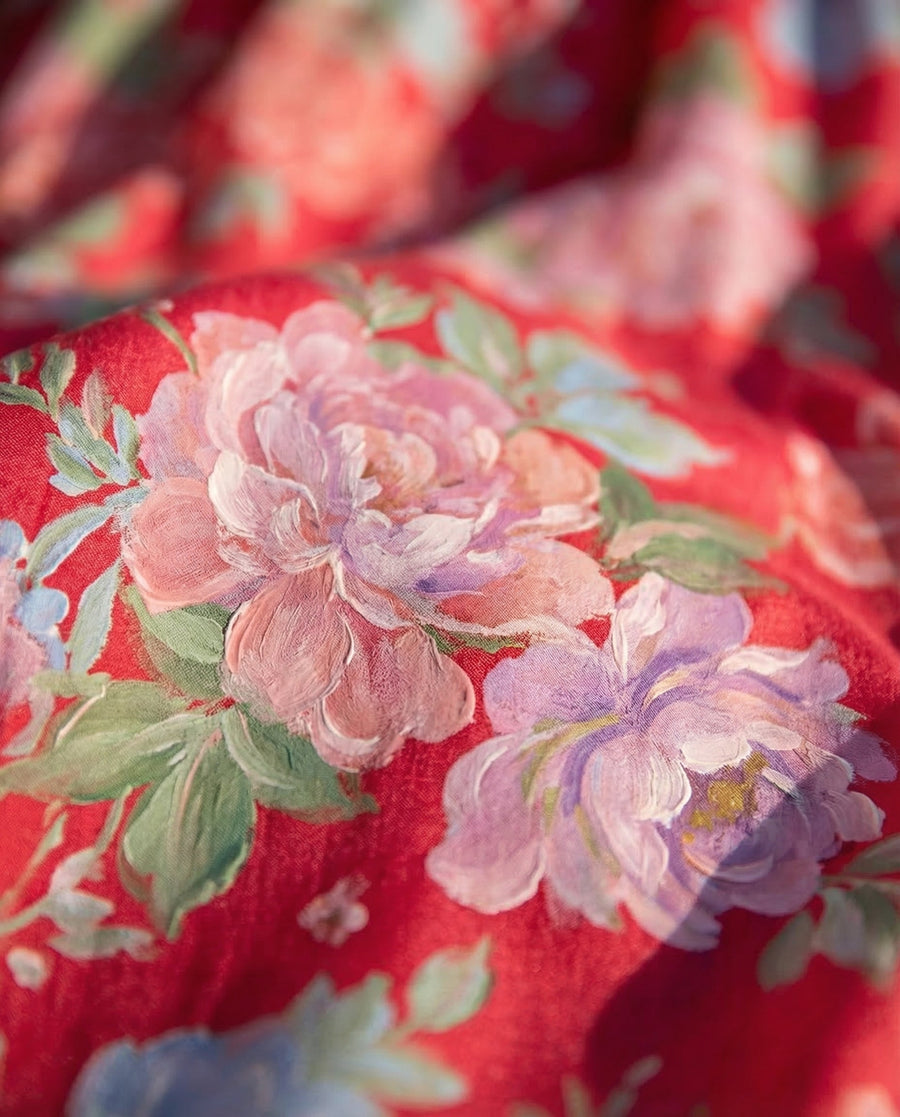 Alessia | Elegant Floral V-Neck Dress