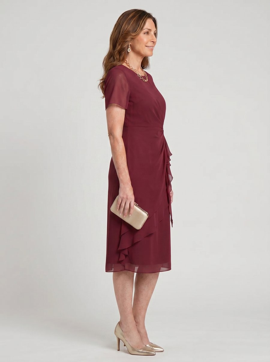 Blake | Elegant Chiffon Draped Dress