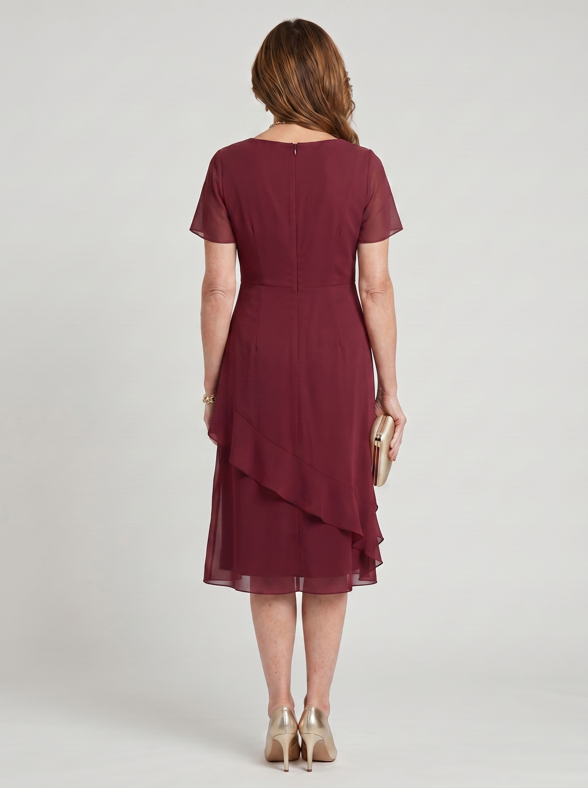 Blake | Elegant Chiffon Draped Dress