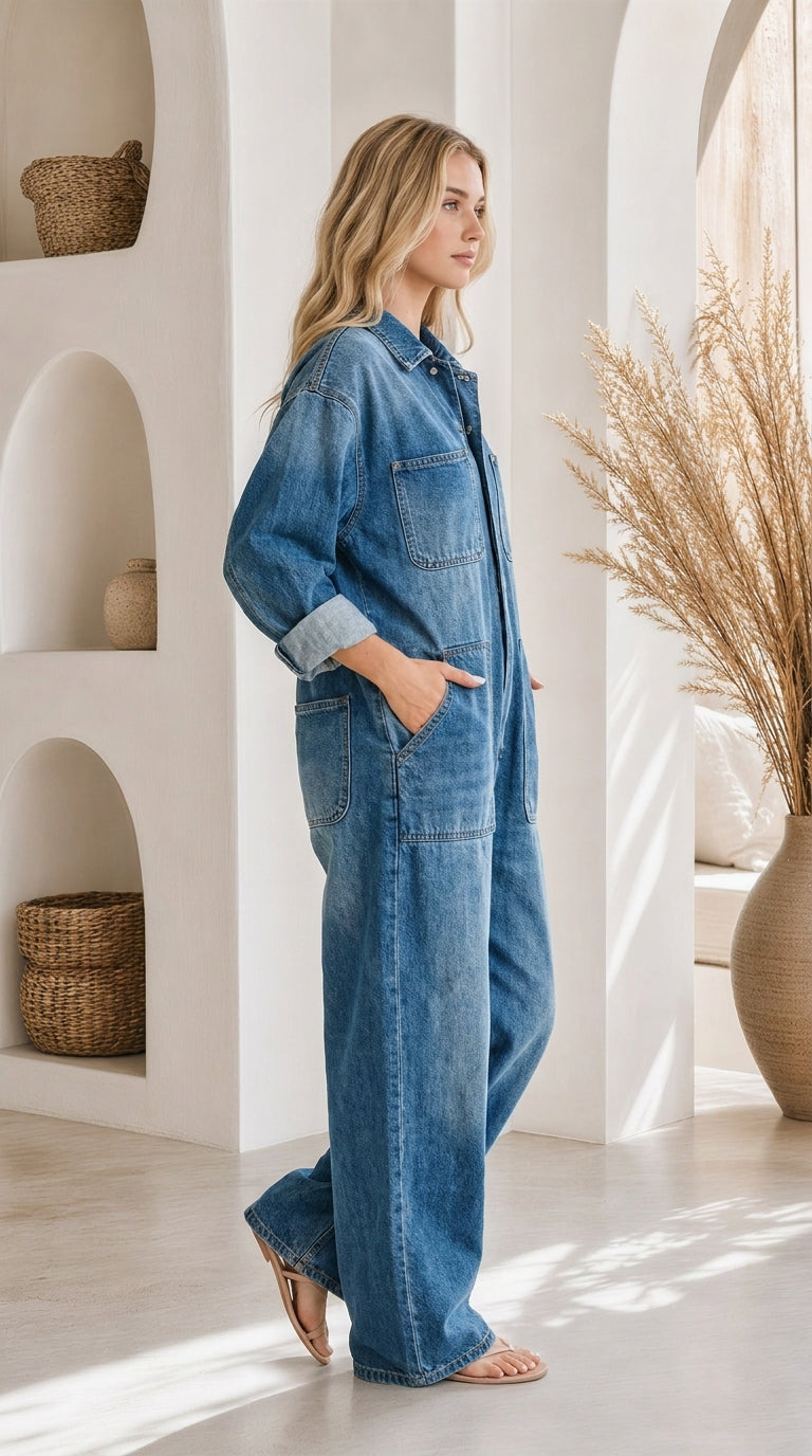 Johanna | Relaxed Denim Jumpsuit