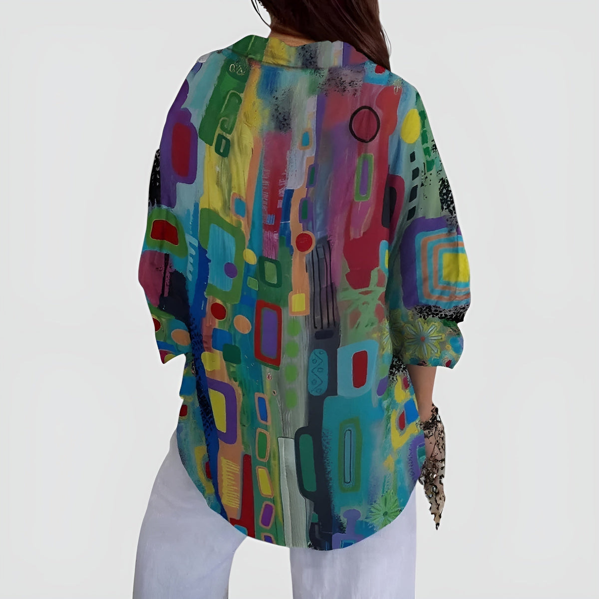 Everly | Blouse with Geometric Pattern