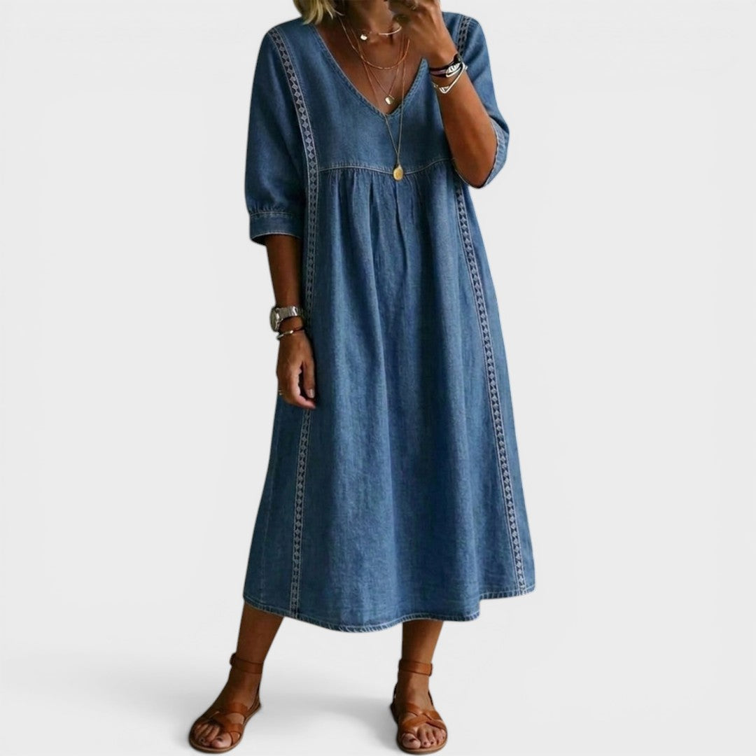 Esther | Elegant Denim Dress
