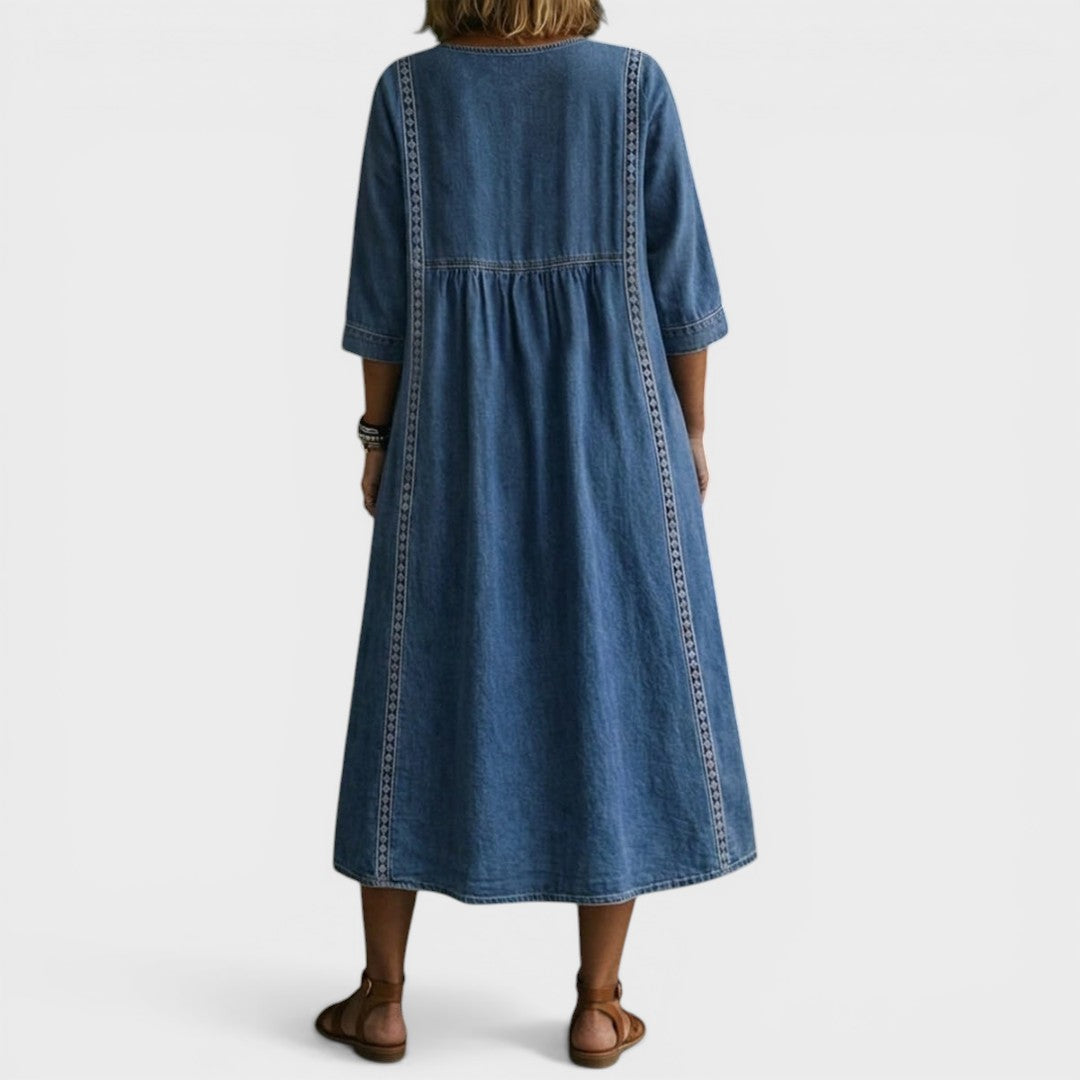 Esther | Elegant Denim Dress