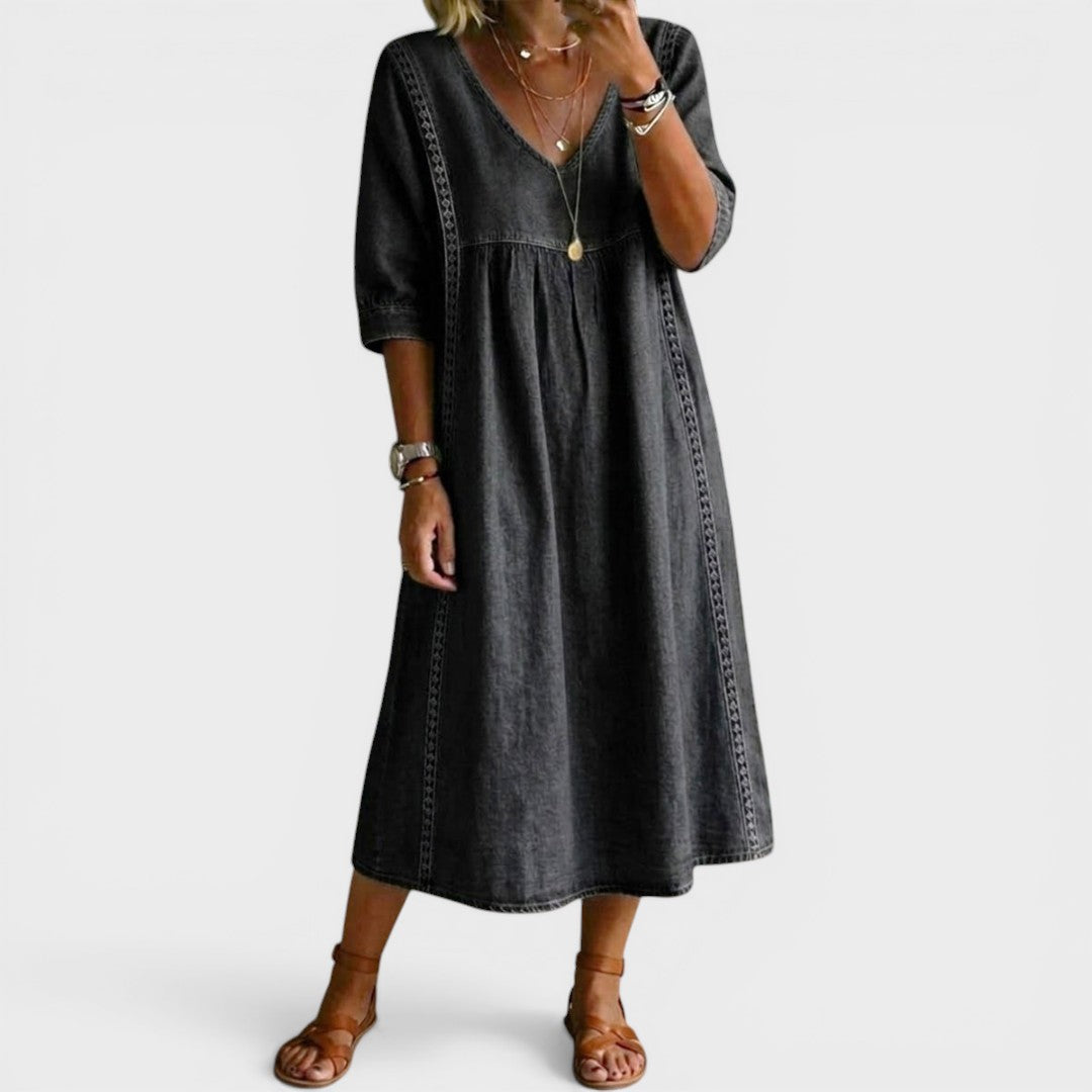 Esther | Elegant Denim Dress