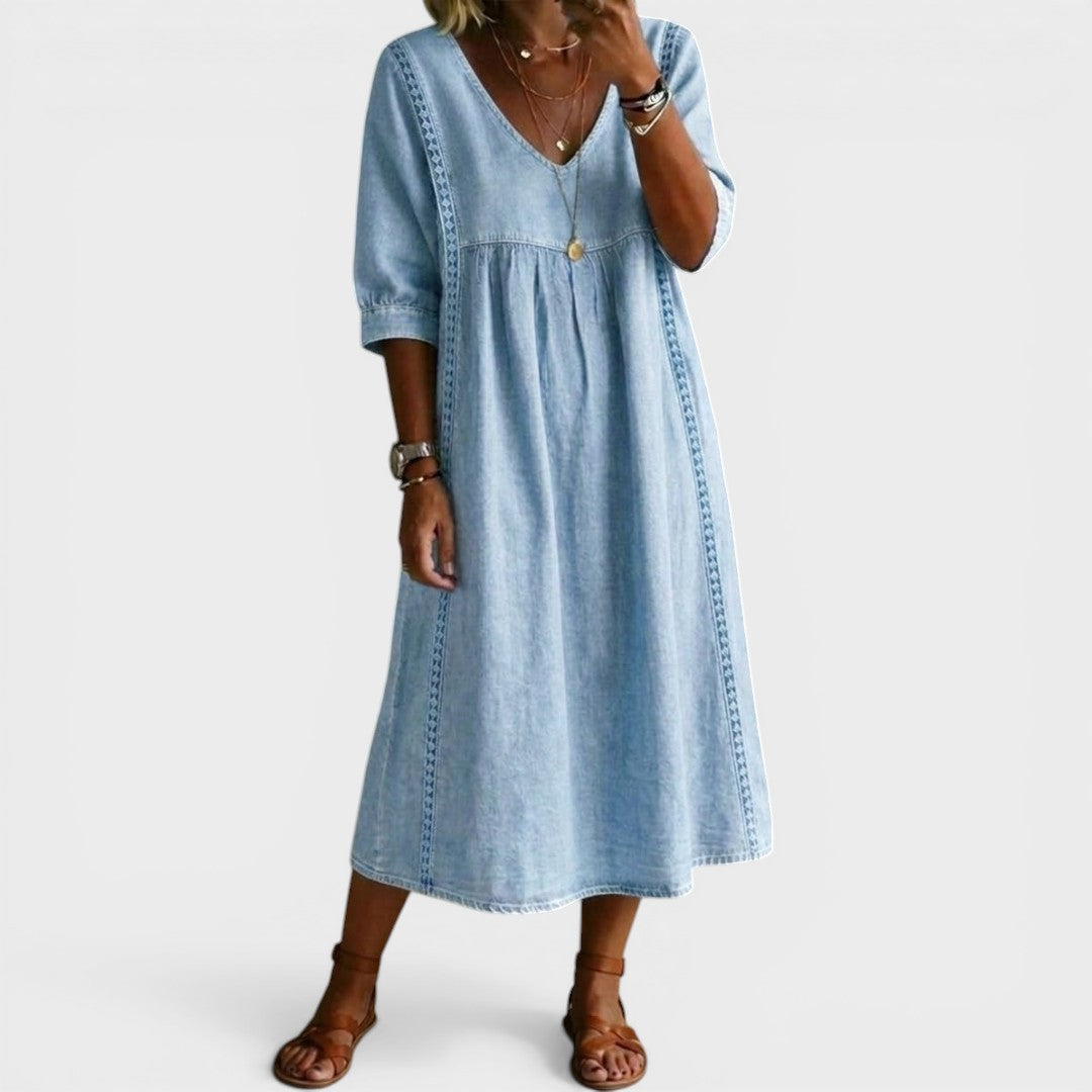 Esther | Elegant Denim Dress